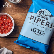 PIPERS 临期 Pipers薯片英国进口风笛安格尔西岛海盐味甜辣芝士味150g/袋
