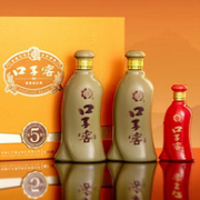 口子窖 五年型 50度兼香型白酒礼盒（五年型550mL*2瓶+六年型100mL*1瓶）
