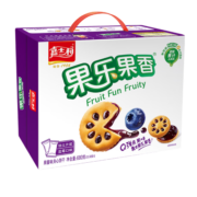 嘉士利果乐果香 果酱夹心饼干早餐饼干 蓝莓味680g/盒 零食年货礼盒