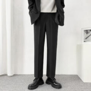 ROMON 罗蒙 秋冬裤子男韩版潮流春秋加厚季新款九分小西裤男士西装裤直筒阔腿