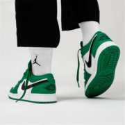耐克（NIKE）air jordan 1 Low耐克男鞋女鞋春秋季新款aj1低帮板鞋运动篮球鞋 553560/553558-301 白绿 45