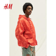 H&M HM男装夹克冬季时髦抗水尼龙套头式长袖外套1065614