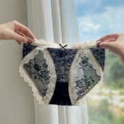 PEANOJEAN K119 蕾丝边性感镂空少女内裤
