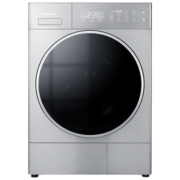 松下（Panasonic）烘干机 9kg热泵烘干机家用  原装变频压缩机 拉丝银 免熨烫 衣干即停 即干即穿 NH-9095T 以旧换新