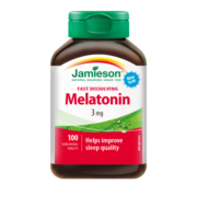 健美生Jamieson褪黑素含片3mg*100片 改善睡眠调整时差 成人助眠安睡片 海外进口