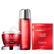 玉兰油（OLAY）大红瓶4件护肤品套装礼盒（面霜+爽肤水精华水）生日礼物送女友