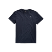 G-STAR RAW23基础款V领罗纹针织有机棉刺绣T恤男D16412 藏蓝色 L