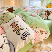 京东PLUS：琳豆豆 纯棉四件套 可爱女孩 200*230cm
