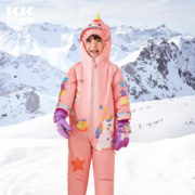 kocotree kk树 儿童滑雪服连体男女童滑雪装备保暖棉服秋冬防风单滑雪服