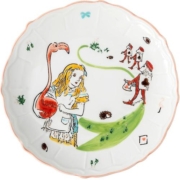 爱丽丝欧式新骨瓷餐具套装艺术盘子家用菜盘高级感ins风釉下手绘