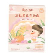 MOMZOOM萌天天小朋友宝宝面条彩虹果蔬花边面营养早餐辅食五彩宽面条