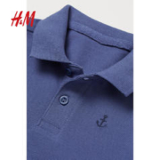 H&M HM童装男婴儿童Polo衫3件装冬季棉质刺绣半开襟短袖上衣0744572