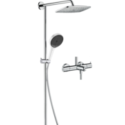 汉斯格雅（Hansgrohe） 双飞雨恒温花洒240超大顶喷带下出水龙头柯洛玛套装多功能淋浴器 旗舰升级款：26777升级境雨