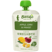 贝爱其味（bittiko）果泥婴幼儿果泥宝宝辅食 混合口味100g 苹果甜玉米香芒泥