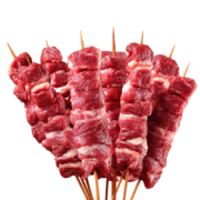 绿之邦（Luzhibang） 国产原切羊肉串新鲜羊肉半成品烤肉串户外烧烤食材BBQ冷冻生鲜 羊肉串100串/1300g