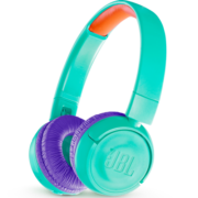 JBL JR300BT 头戴式无线蓝牙儿童益智耳机 低分贝降噪带麦克风英语网课在线教育学习听音乐耳机 绿色