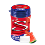 plus会员:炫迈（Stride）脆皮无糖口香糖 水蜜西瓜味 40粒56g（包装随机）