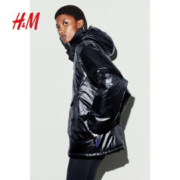 H&M HM2023冬季新款女士绗缝防风衣连帽套头棉衣1177539