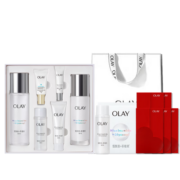 玉兰油（OLAY）小白瓶精华液美白水乳6件护肤品套装礼盒(乳液+爽肤水)新年礼物
