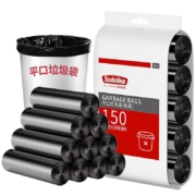 plus会员:Sodolike 尚岛宜家 断点垃圾袋 150只  加厚45*50cm*5卷 平口黑 大垃圾袋
