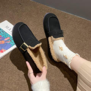 ROMON 罗蒙 女鞋冬加绒棉鞋孕妇保暖靴子脚宽脚胖平底雪地靴