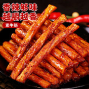 bi bi zan 比比赞 BIBIZAN）素牛筋辣条香辣味180g儿时怀旧湖南特产豆干休闲零食品