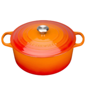 酷彩（Le Creuset）纯铸铁珐琅圆形 汤锅炖锅 22cm 火焰红 送礼佳品