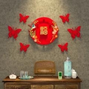 寻年味 2024新年装饰立体福字门贴入户门国潮高档中国风五福门贴装饰客厅