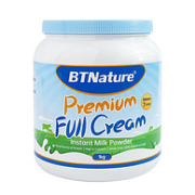 BTNature贝特恩 蓝胖子 高钙全脂无糖奶粉 1kg