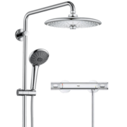 高仪（GROHE）进口恒温花洒套装 德产260MM顶喷淋浴套装 原装冷触龙头2735720C