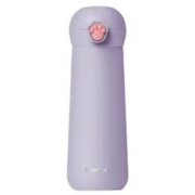 LOCK&LOCK 少女可爱猫猫萌系 弹跳带茶漏保冷保温杯 LHC3293GRP-400ML