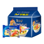 Plus会员:康师傅方便面 经典鲜虾鱼板面85g*5 泡面袋装 速食方便食品 五连包*2件