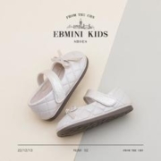 EBMINI 英贝米尼女小童时装鞋软底休闲透气便捷魔术贴春款女宝宝学步鞋子