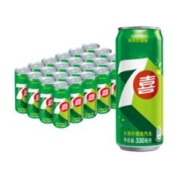 plus会员:百事可乐 七喜 7up 柠檬味汽水 330ml*24听*2件