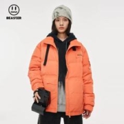 BEASTER 鬼脸撞色刺绣羽绒服冬时尚休闲工装军大衣厚无性别棉服