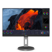 AOC 23.8英寸 2K 75Hz IPS HDR400 Type-C接口90W TUV爱眼认证 双向旋转升降 内置音箱 电脑显示器 Q24N3R