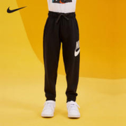 NIKE 耐克 小童装男童加绒长裤秋季儿童针织裤子 正黑色 110S(4)