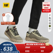 CAT 卡特彼勒 卡特休闲鞋板鞋男女同款鞋牛皮户外低帮鞋子男女商场同款 暗绿 40