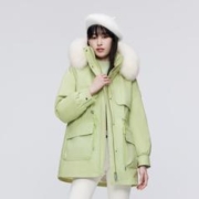 BOSIDENG 波司登 23新款高级感天然毛领一衣三穿中长脱卸帽羽绒服女