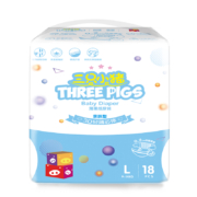 三只小猪Thethreepiggy3D轻薄纸尿裤L码18片(9-14KG)