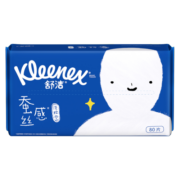 舒洁 （Kleenex）蚕丝感洗脸巾80抽3包装