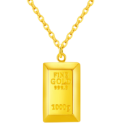 中国黄金（CHINA GOLD） 小金条吊坠【配银链】