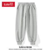 Baleno 班尼路 灰色运动休闲裤 男2024年春秋新品重磅长裤男大码宽松百搭男士裤子