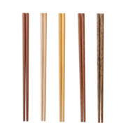双枪（Suncha ）筷子家用天然木筷无漆无蜡5种原木一人一色 健康分食筷10双装