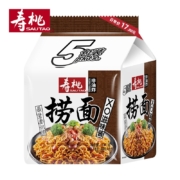 Plus会员:寿桃牌 非油炸方便速食XO滋味酱捞面 5包装 435g