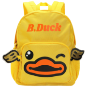 B.Duck小黄鸭儿童书包幼儿包双肩包卡通时尚萌鸭亲子背包 黄色 L