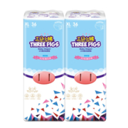 三只小猪Thethreepiggy3D轻薄拉拉裤XL码72片(12-17KG)