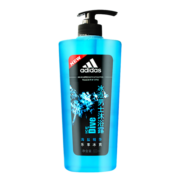 阿迪达斯（Adidas）男士冰点沐浴露600ml 海盐精华持久留香控油清爽沐浴液