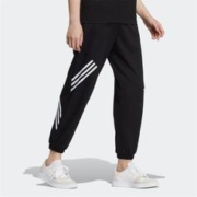 adidas NEO 户外女裤运动裤休闲舒适训练束脚针织长裤系绳裤 宽松版