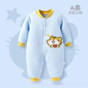 蓝粉象 婴儿夹棉连体衣
